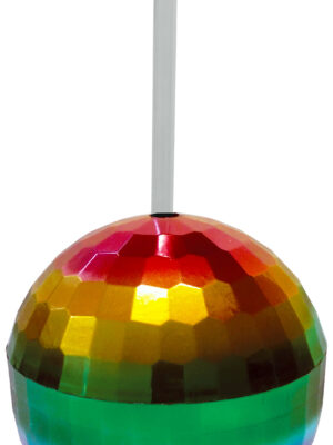 rainbow disco ball cup