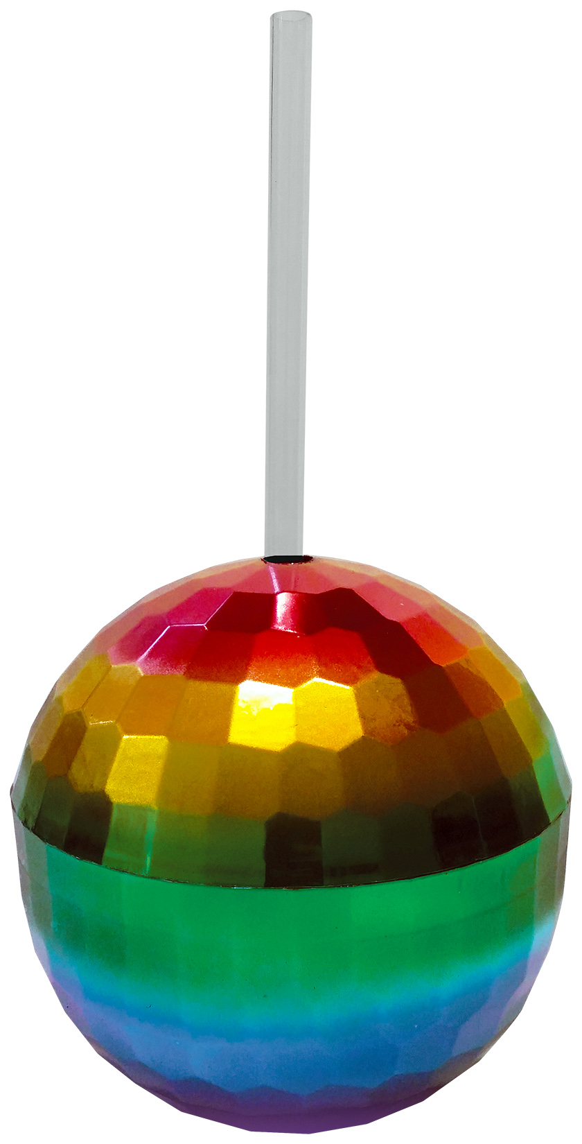 rainbow disco ball cup