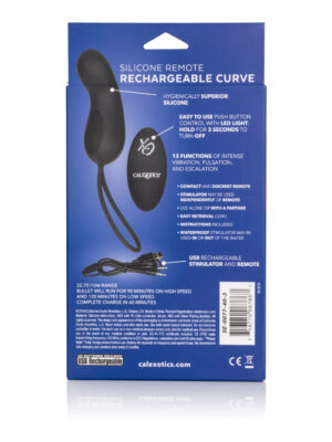 silicone remote rechargeable curve black