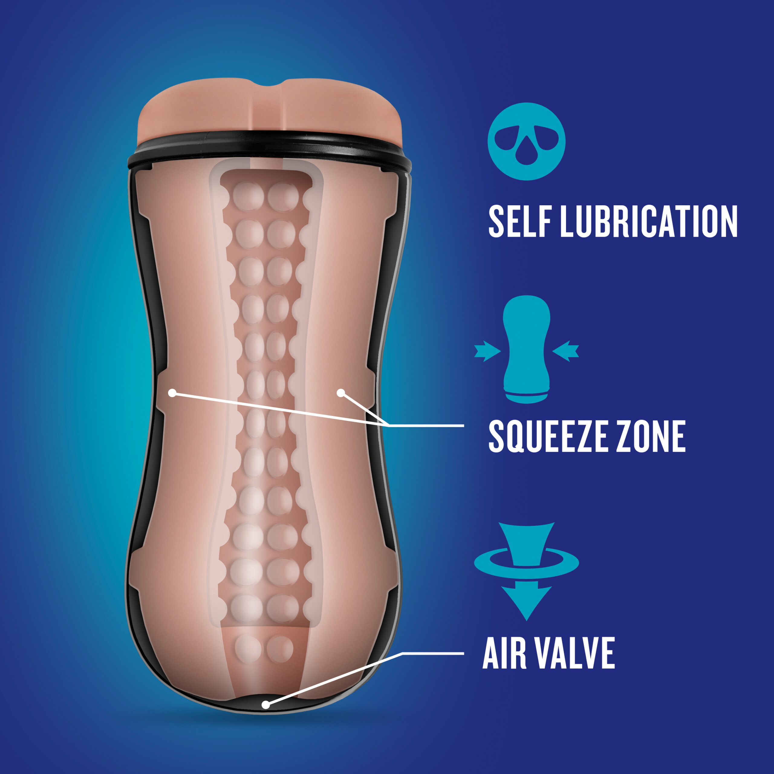 coverboy the surfer dude self lubricating stroker beige