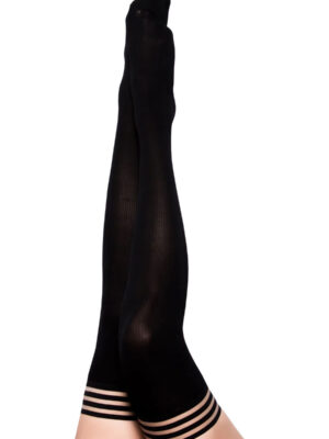 dana lynn ribbed thigh high size a black