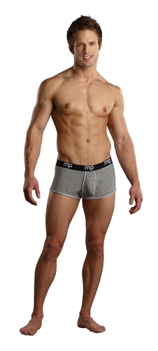 heather rib enhancer short large grey