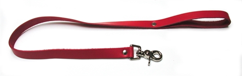leather leash red