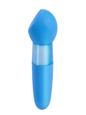 rina rechargeable dual motor silicone 15 function vibrator blue