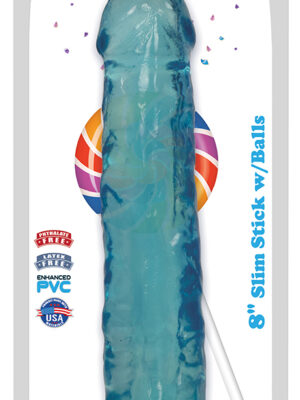 lollicock 8 inch slim stick with balls berry ice