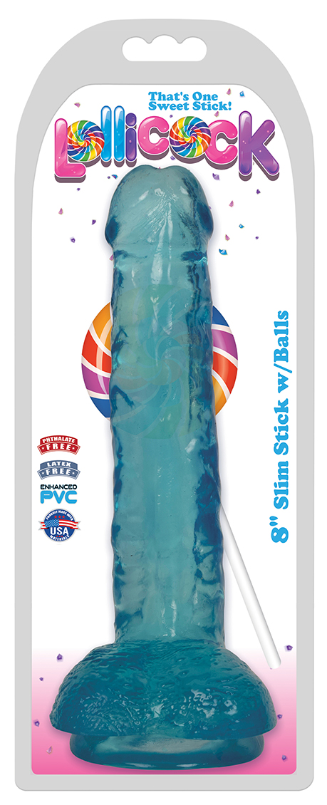 lollicock 8 inch slim stick with balls berry ice lollicock 8 inch slim stick with balls berry ice