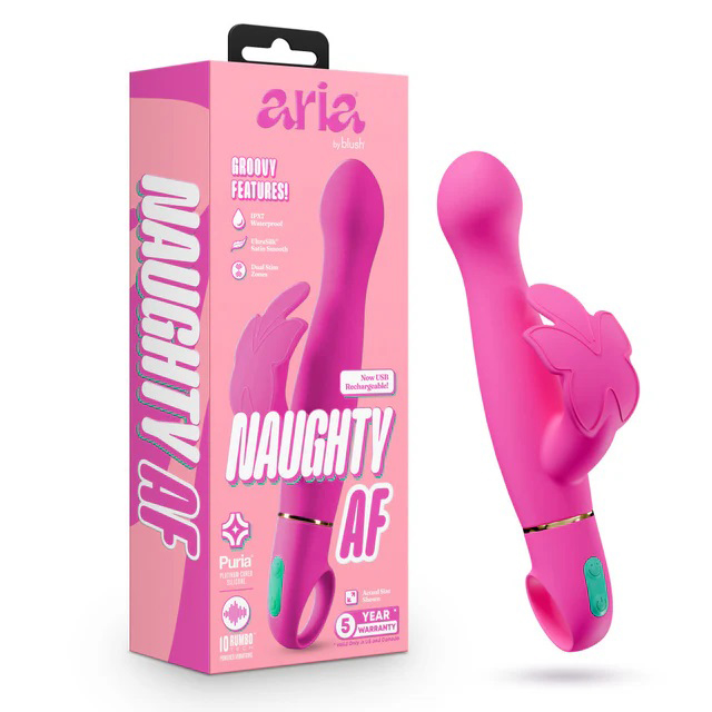 aria naughty af 2.0 rechargeable vibe plum