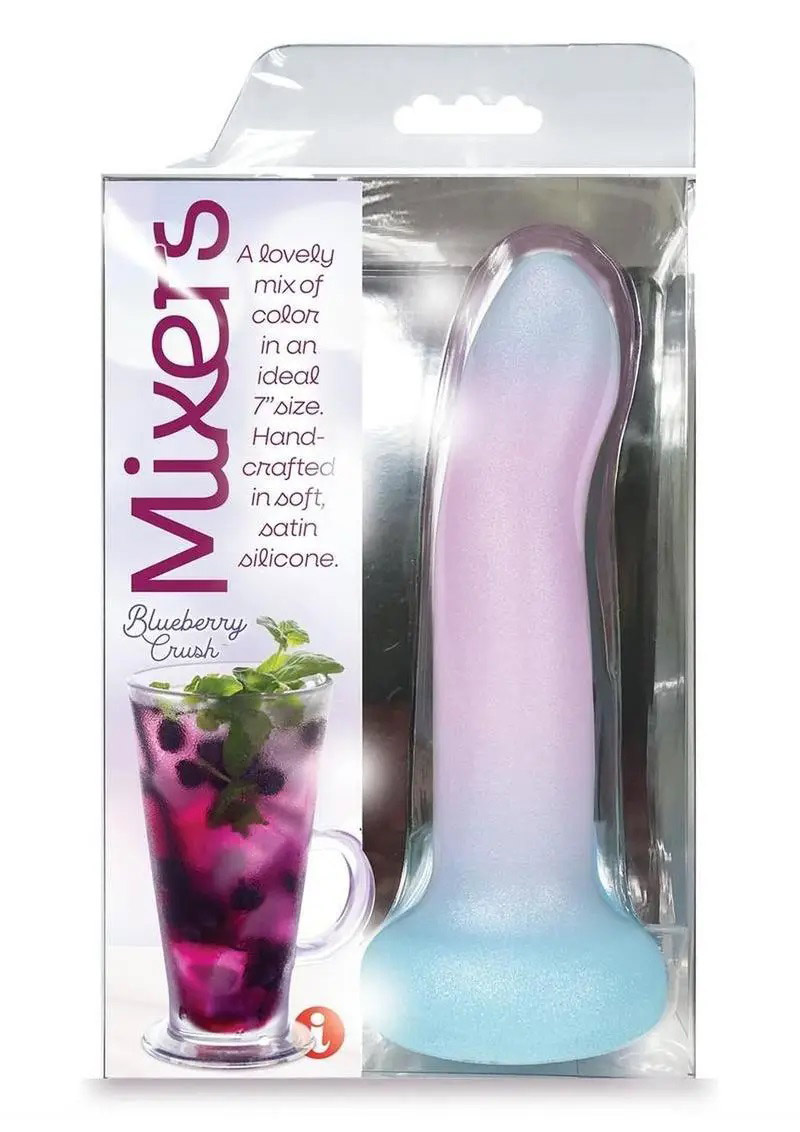 mixers blueberry crush 8" dildo pink lavender blue