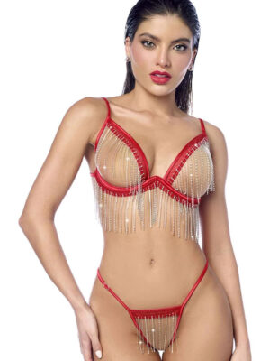 two piece set large/xl red