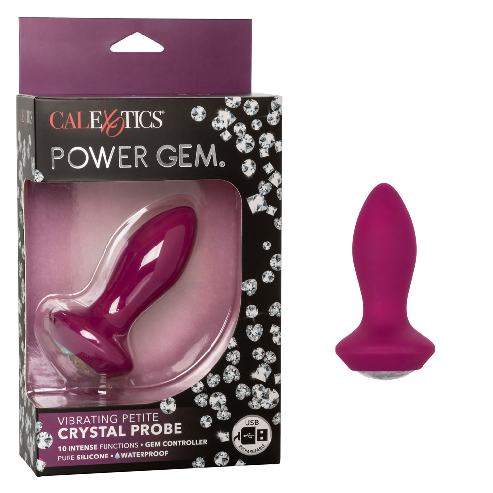 power gem vibrating petite crystal probe purple power gem vibrating petite crystal probe purple