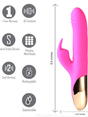 dream 10/4 function rabbit vibrator pink
