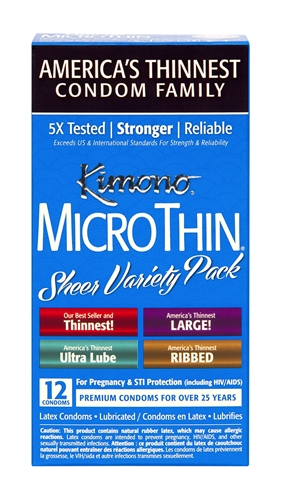 kimono microthin sheer variety pack 12 count