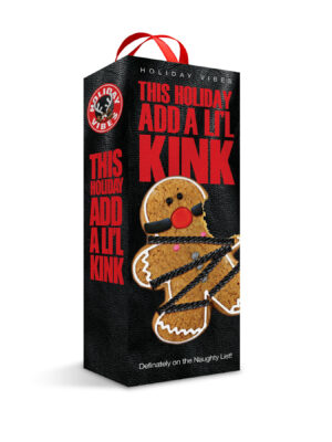 holiday vibes naughty list gift add a lil kink blindfold, wrist and ankle sashes