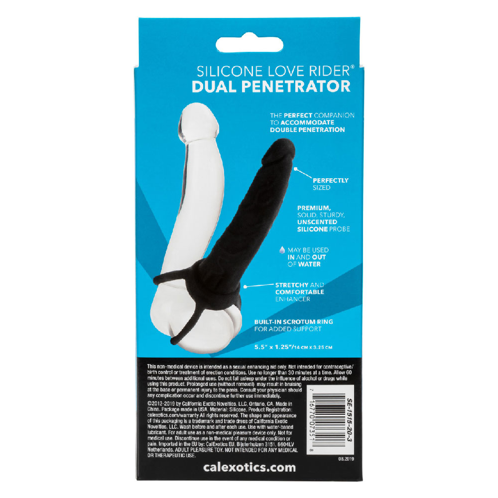 silicone love rider dual penetrator black
