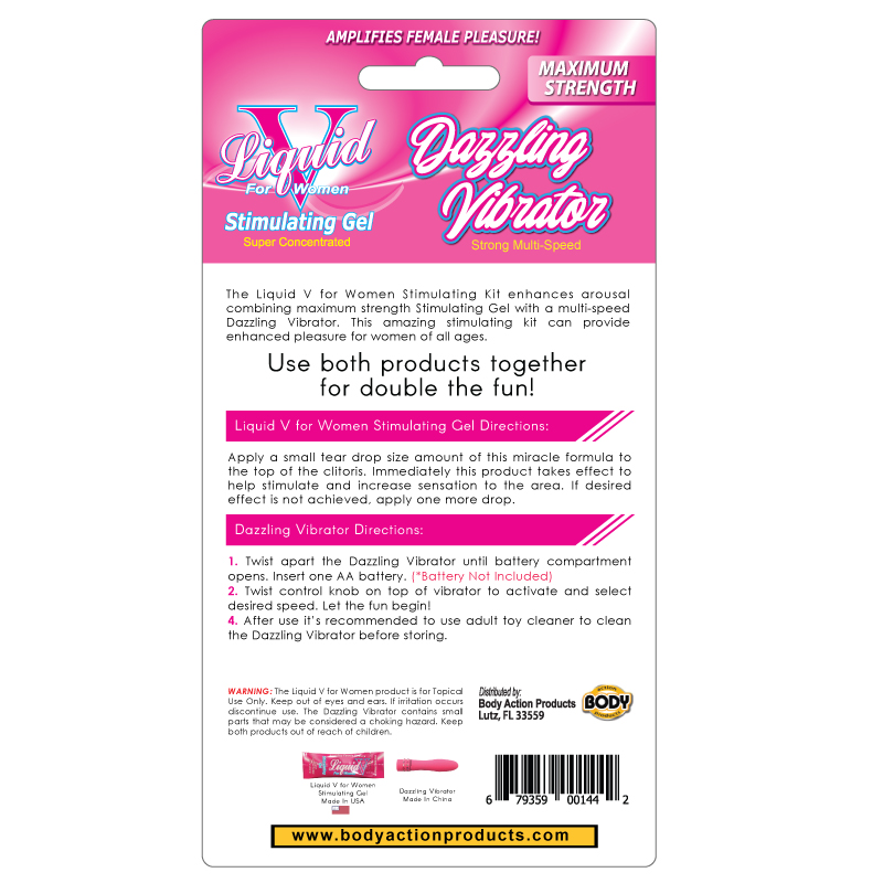 liquid v dazzling vibrator kit
