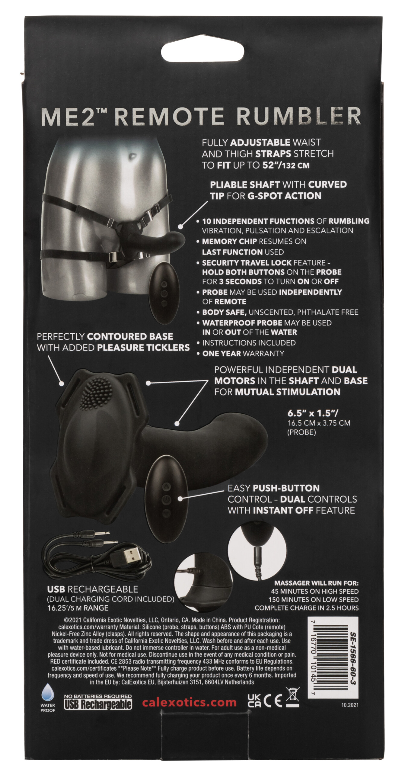 her royal harness me2 remote rumbler black