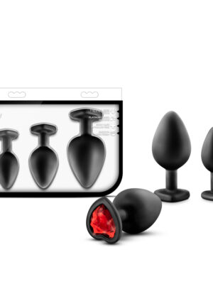 luxe bling plugs training kit black with red gems
