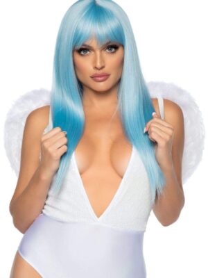 marabou trimmed feather wings white marabou trimmed feather wings white