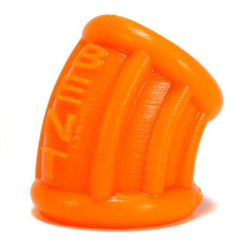 bent 1 ball stretcher curved silicone small orange