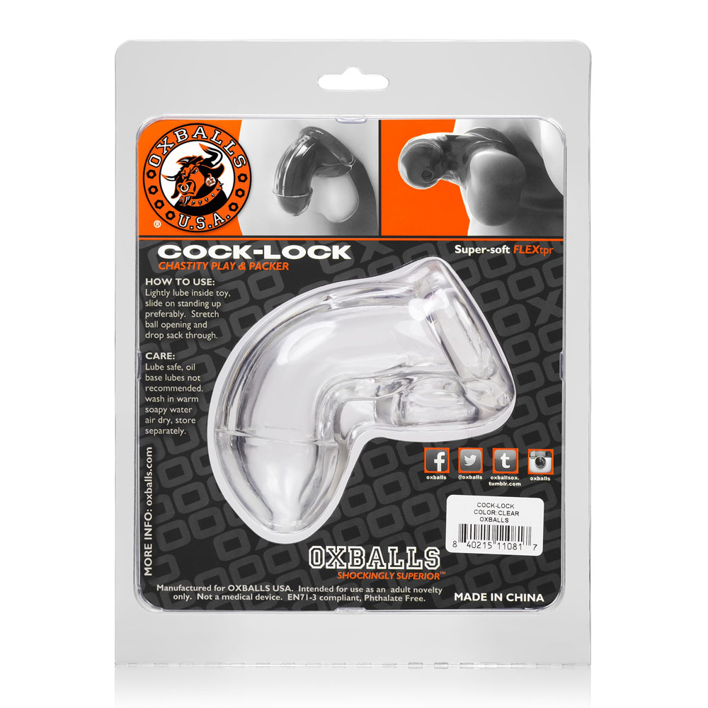 cock lock chastity sheath atomic jock clear