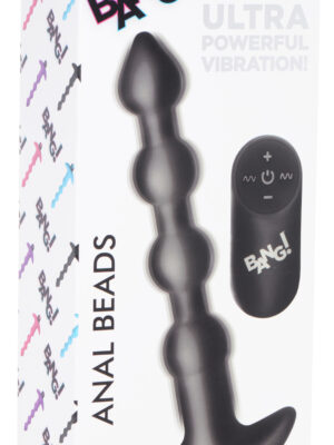 bang vibrating silicone anal beads and remote black bang vibrating silicone anal beads and remote black