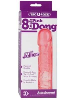 vac u lock 8 inch crystal jellies dong pink