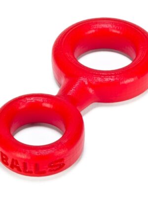 8 ball cockring with attached ball ring ox balls red