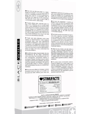 satin eye mask black