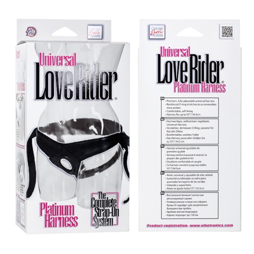 universal love rider platinum harness black