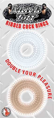 mack tuff ribbed cock rings clear and smoke