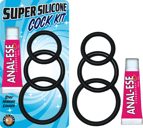 super silicone cock kit black super silicone cock kit black