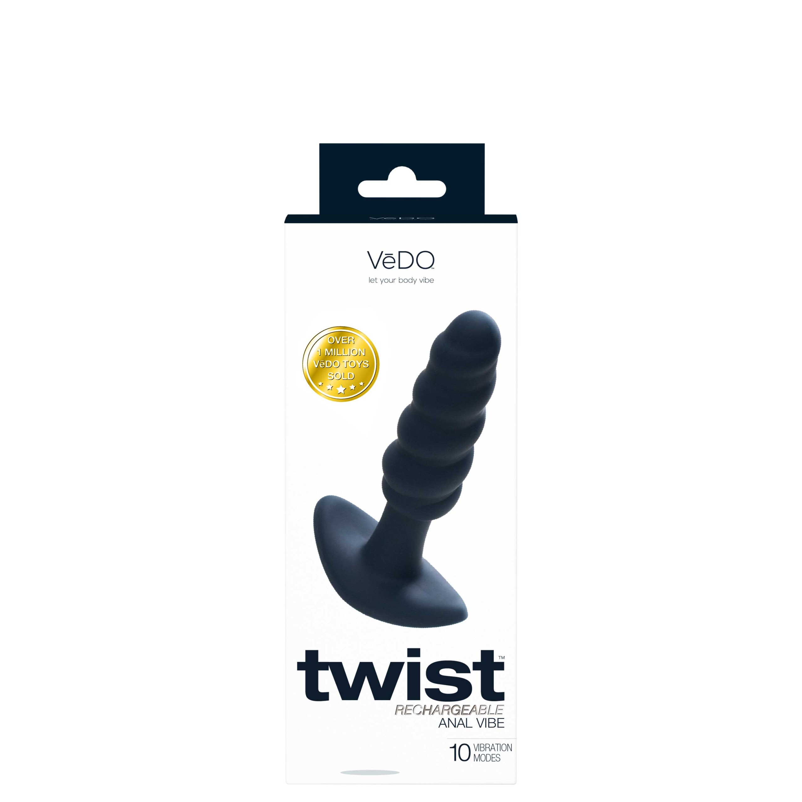 twist rechargeable anal vibe black pearl