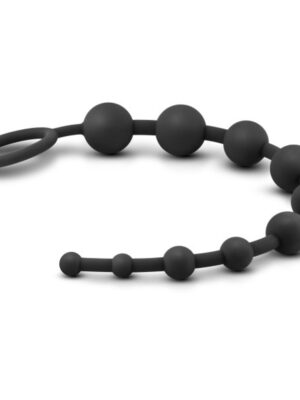 anal adventures platinum silicone 10 anal beads black anal adventures platinum silicone 10 anal beads black