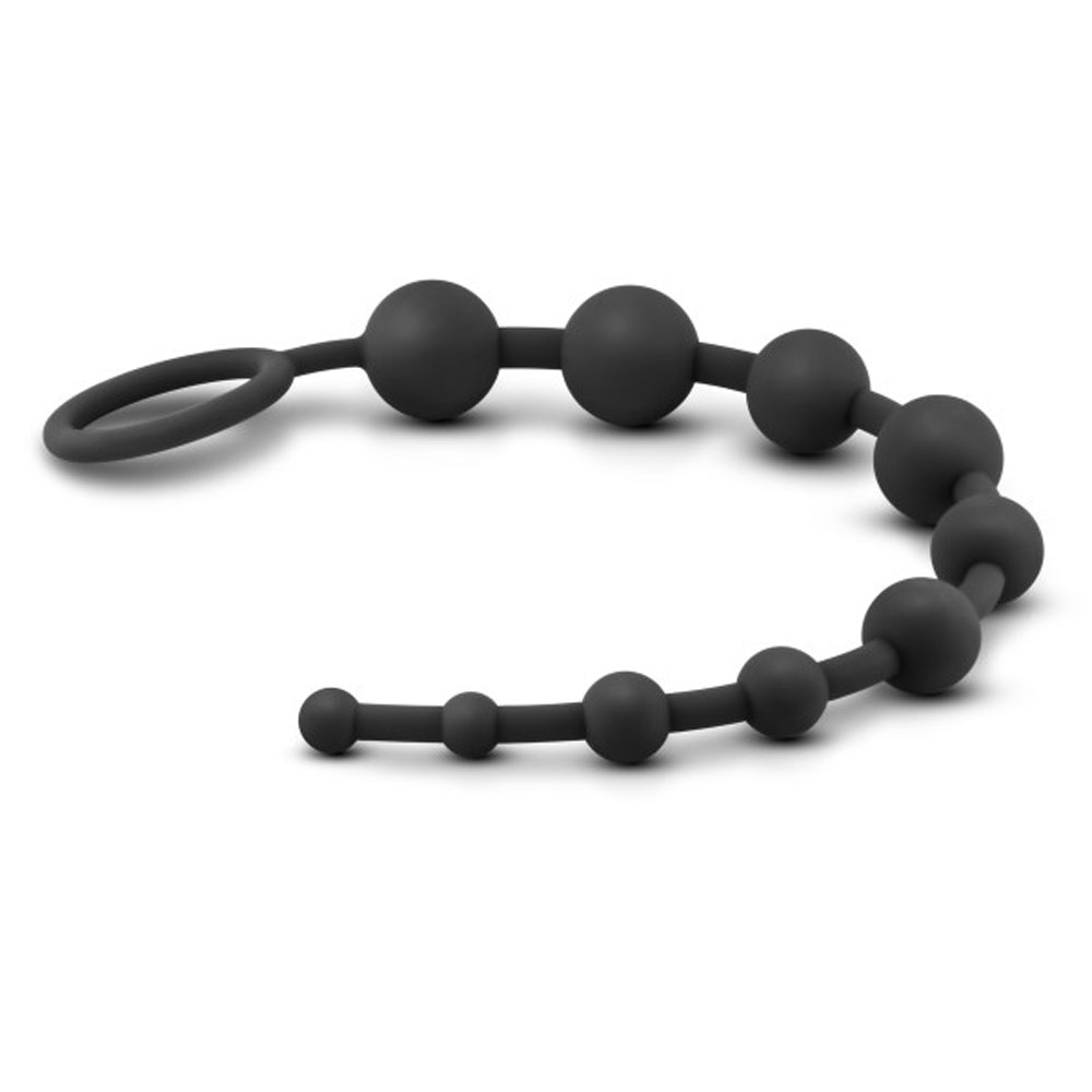 anal adventures platinum silicone 10 anal beads black anal adventures platinum silicone 10 anal beads black