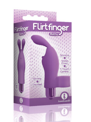 the 9's flirt finger bunny finger vibrator purple