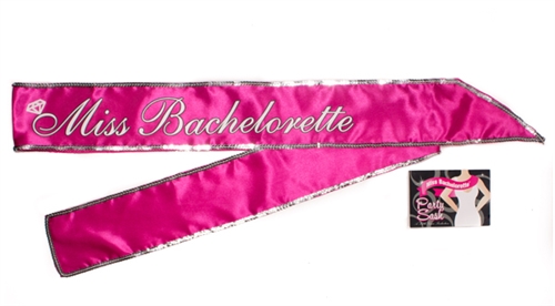 miss bachelorette sash hot pink