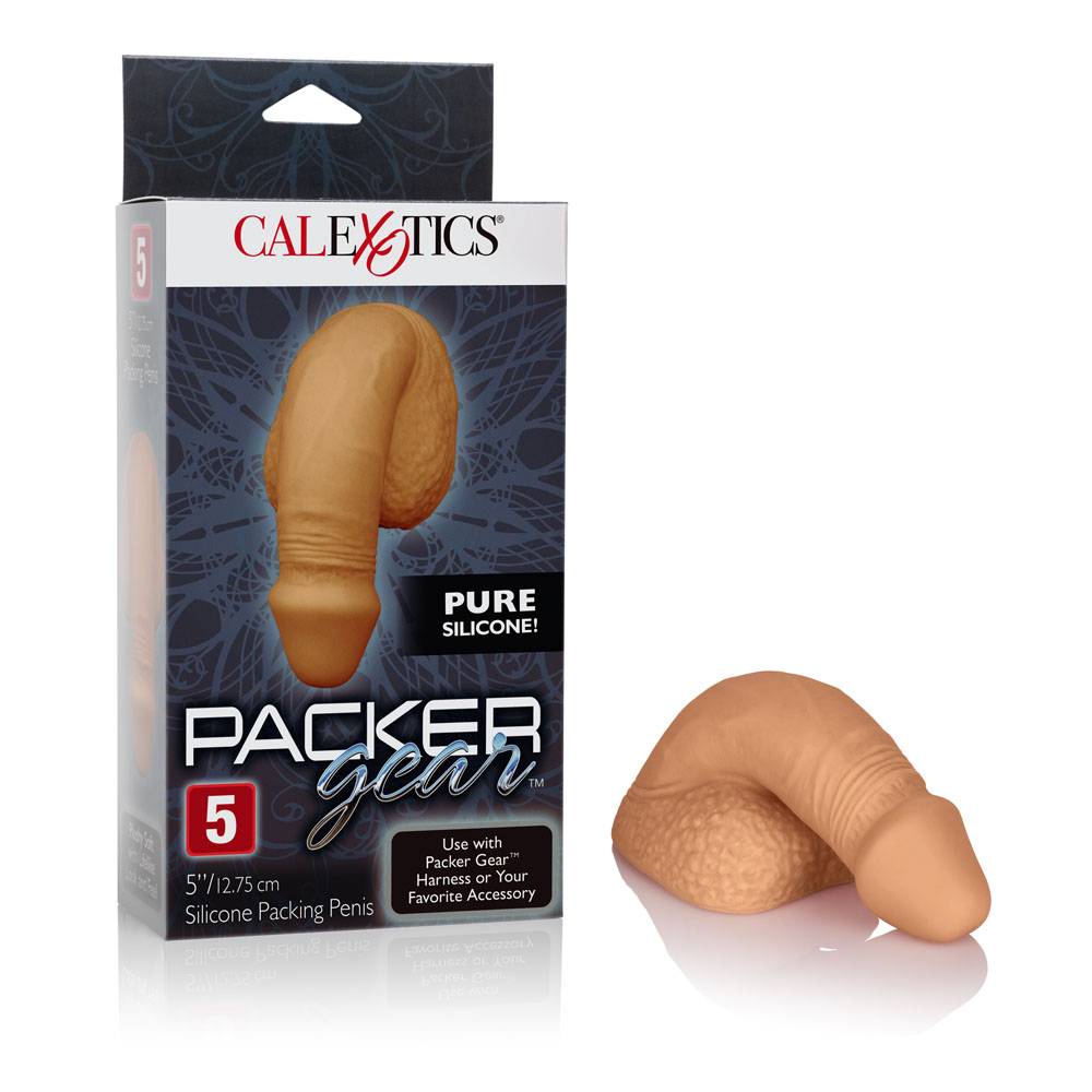 packer gear 5" silicone packing penis tan