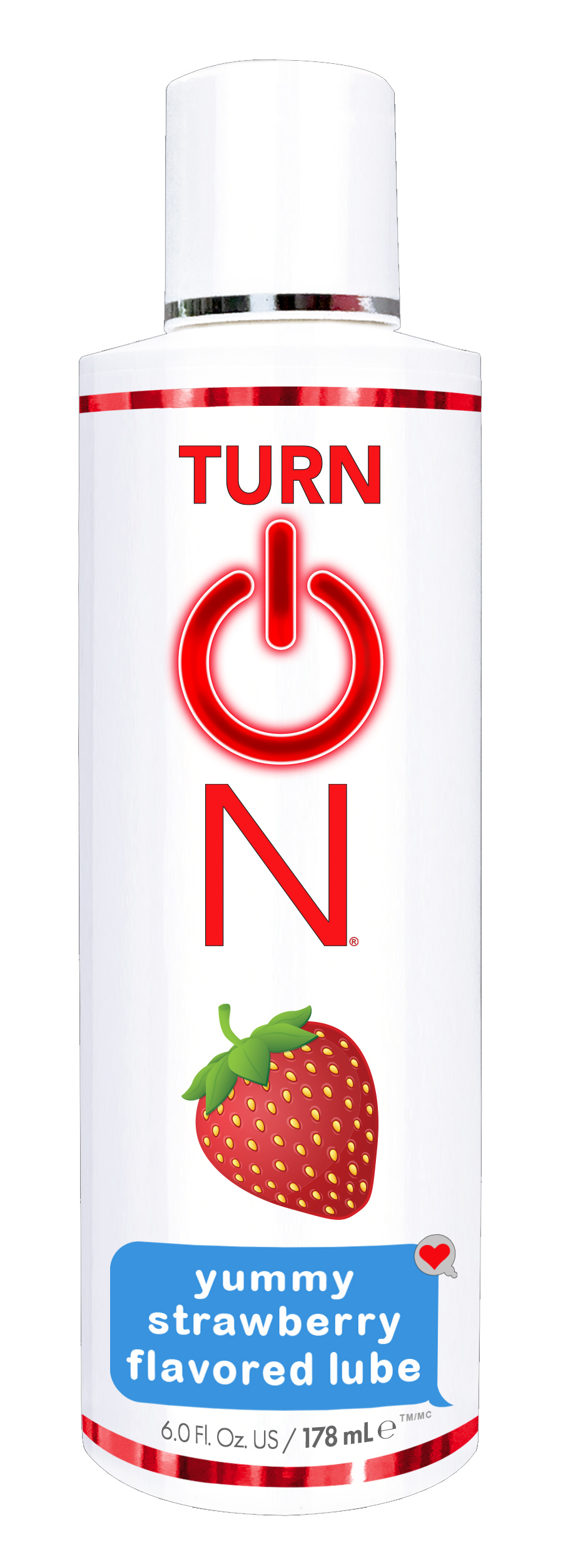 turn on yummy strawberry flavored lube 6 fl. oz.