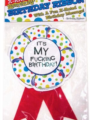 x rated birthday party award ribbon