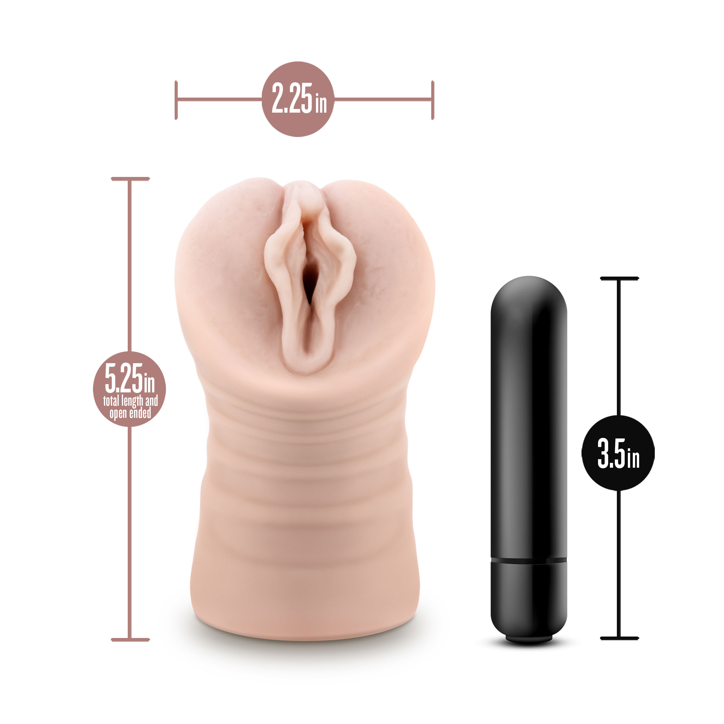 enlust destini vibrating stroker beige