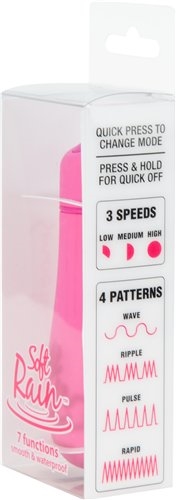 soft rain power bullet 3 inch breeze coated 7 function pink