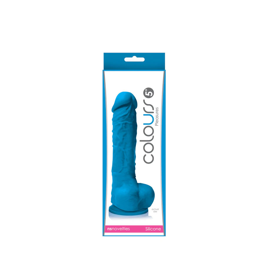 colours pleasures 5 inch dildo blue