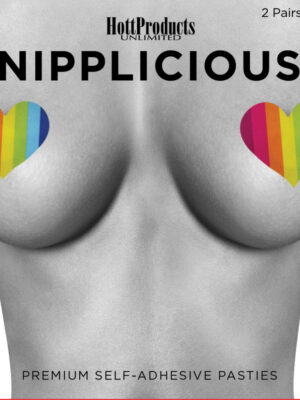 nipplicious rainbow nipple pasties hearts and lips
