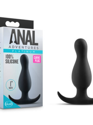 anal adventures platinum curve plug black