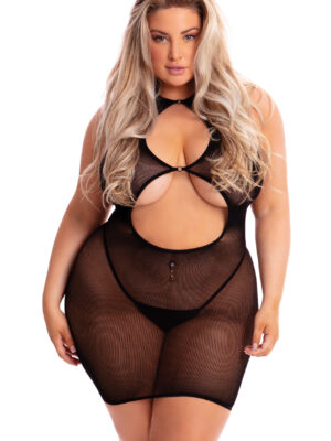 follow me mini dress queen size black