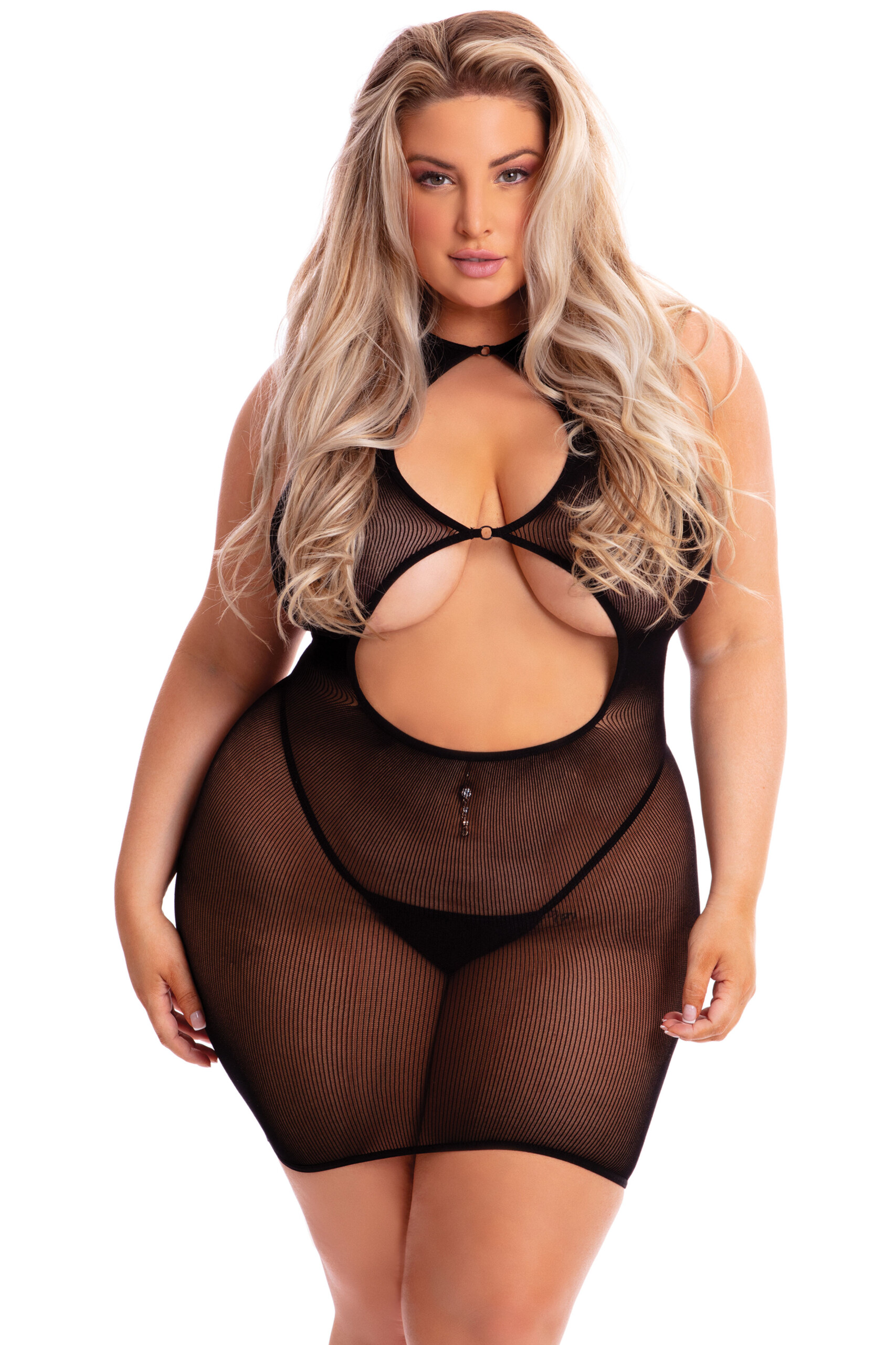 follow me mini dress queen size black