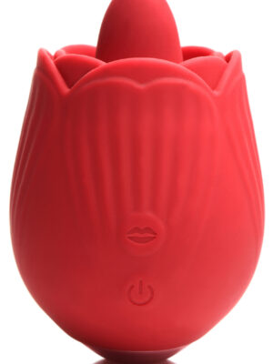 bloomgasm french rose licking and vibrating stimulator red