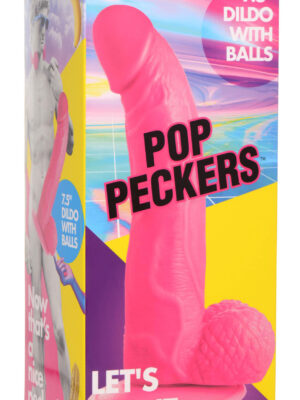 pop pecker 7.5 inch dildo with balls pink pop pecker 7.5 inch dildo with balls pink