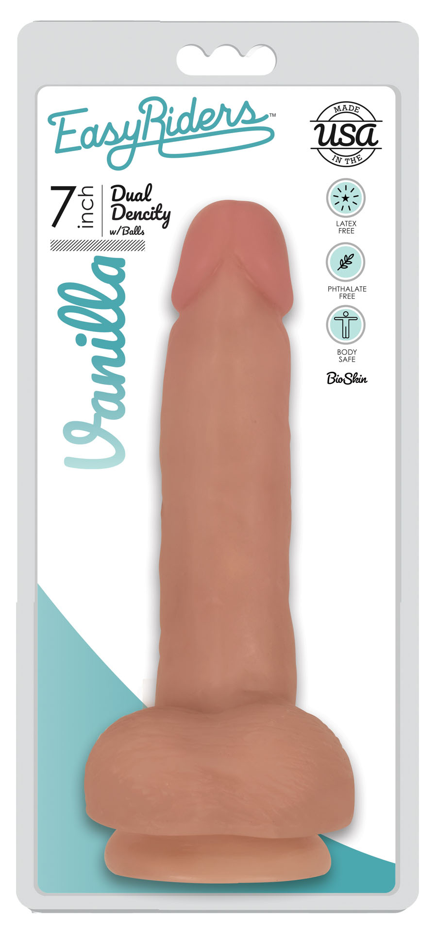easy riders 7 inch slim dong with balls vanilla easy riders 7 inch slim dong with balls vanilla