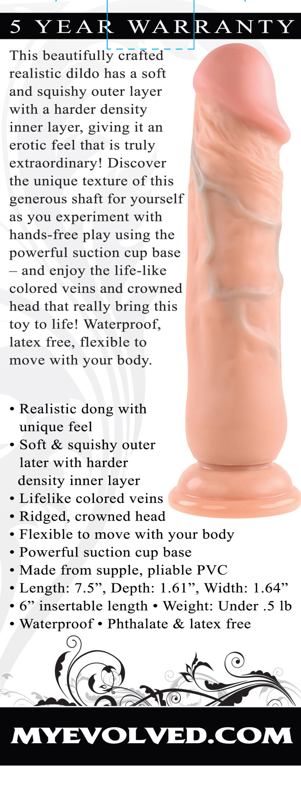 realistic dong 7 inches light